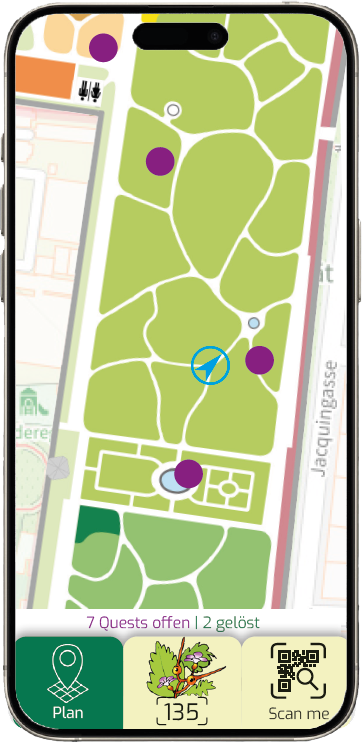 Navigiere mit der Karte in der Quest-App